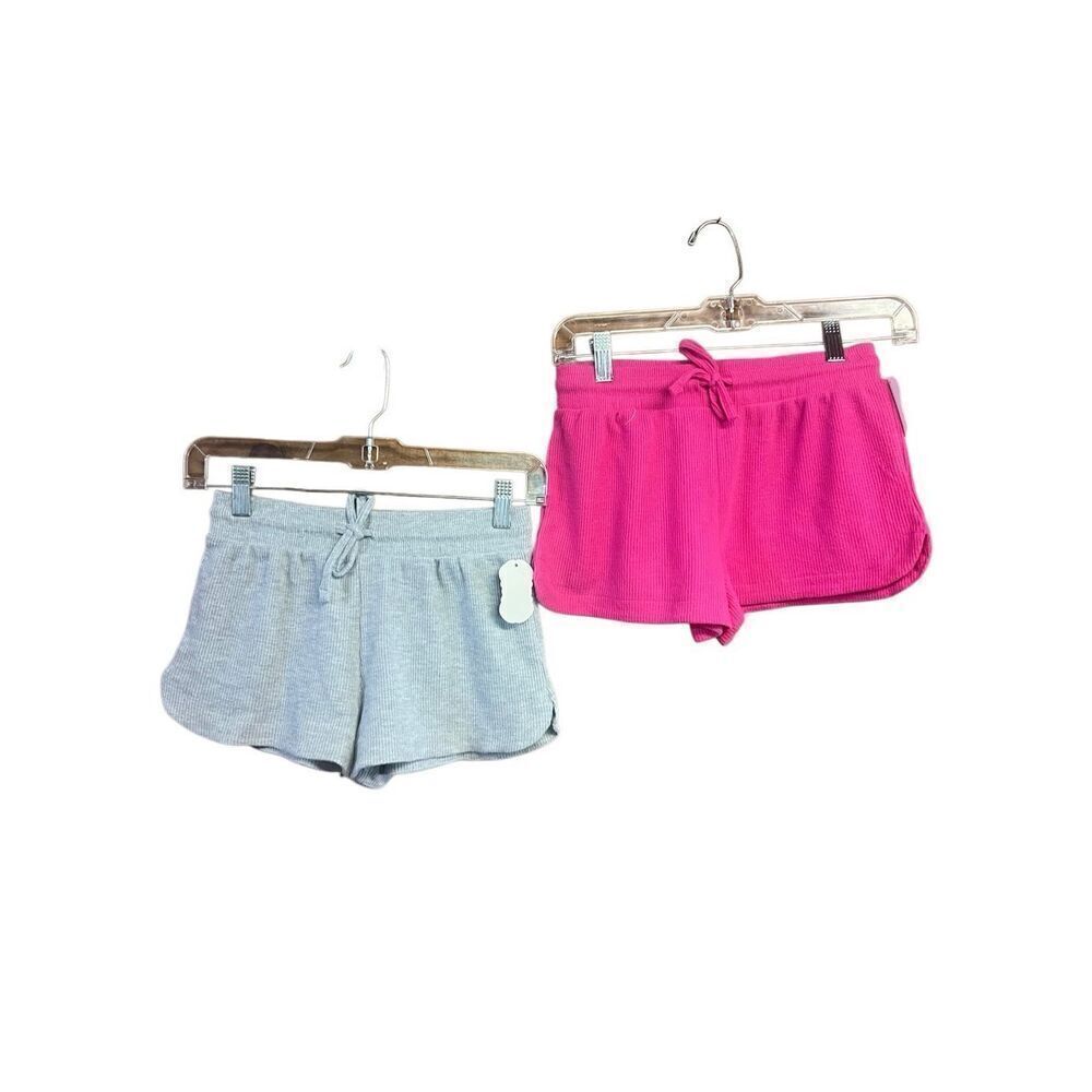 Suzette Girls Soft   Shorts (2) Pink/Gray  Sz L (12/14) NWT